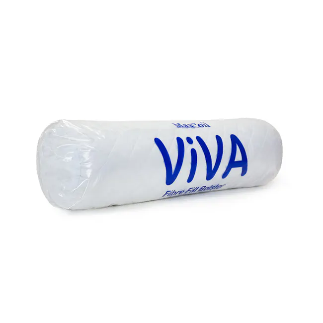 MaxCoil Viva Fibre Fill Bolster - 1 - MaxCoil branded fabric roll, White, plastic-wrapped fabric, Viva fabric filler