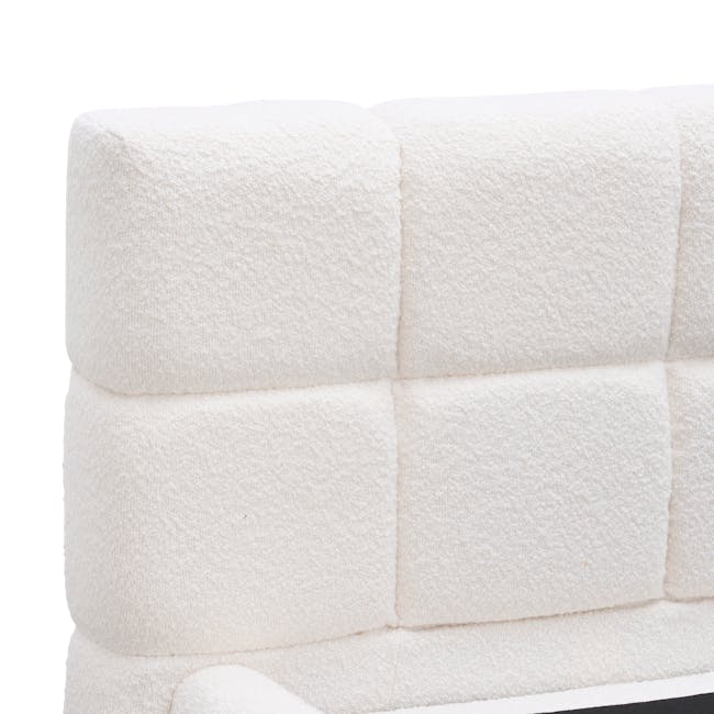 Aubrielle Storage Queen Bed - White Boucle - 15