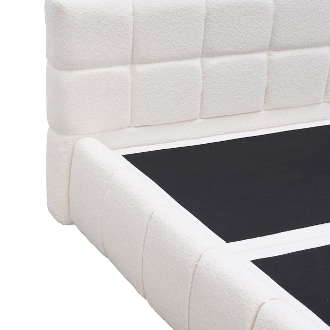 Aubrielle Storage Queen Bed - White Boucle - 17