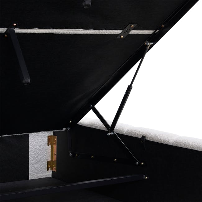 Aubrielle Storage Queen Bed - White Boucle - 19