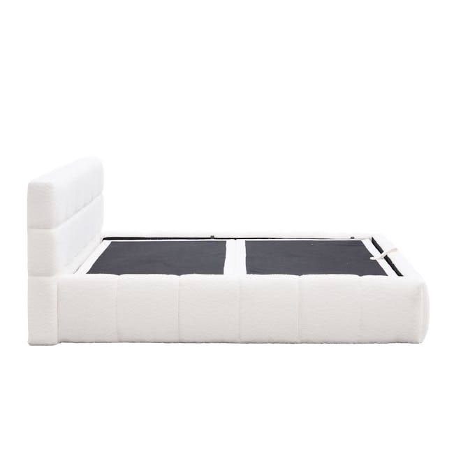 Aubrielle Storage Queen Bed - White Boucle - 9