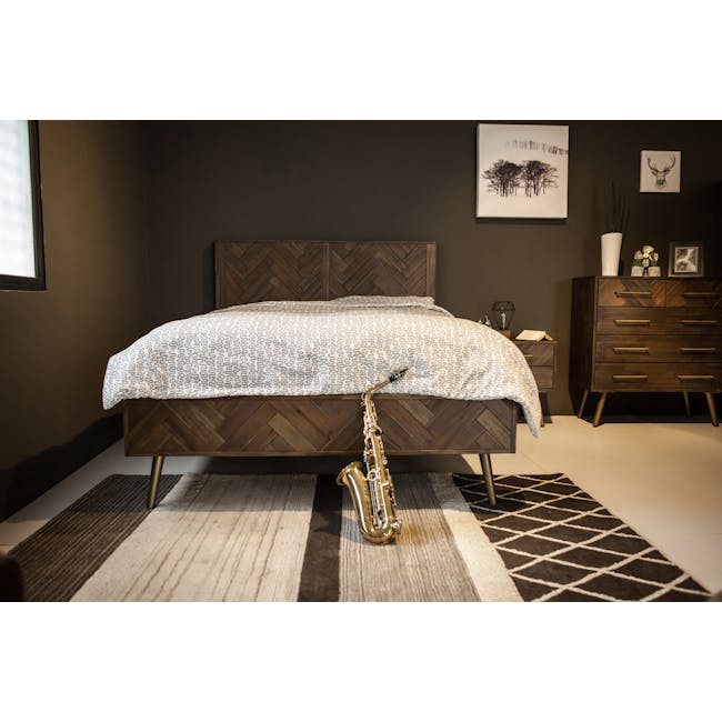 Isabelle King Storage Bed in Silver Fox (Fabric) with 2 Cadencia Twin Drawer Bedside Tables - 24