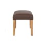 Nora Bench 1.2m - Natural, Mocha (Faux Leather) - 3