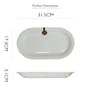 Table Matters Royal White 12 Inch Oval Plate - 4