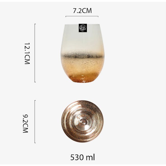 Table Matters Taikyu Luster Glass 530ml - Gold - 4