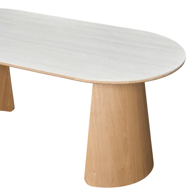 (As-is) Apollo Dining Table 1.8m - Oak (Sintered Stone) - 13