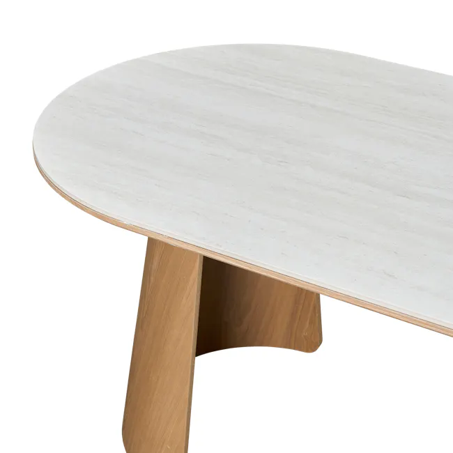 Apollo Dining Table 1.8m (Sintered Stone) with 6 Apollo Dining Armchairs - Oak - 11