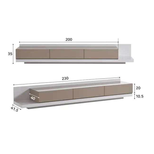 (As-is) Bryson Extendable TV Console 2.3m-3.3m - White - 1 - 21
