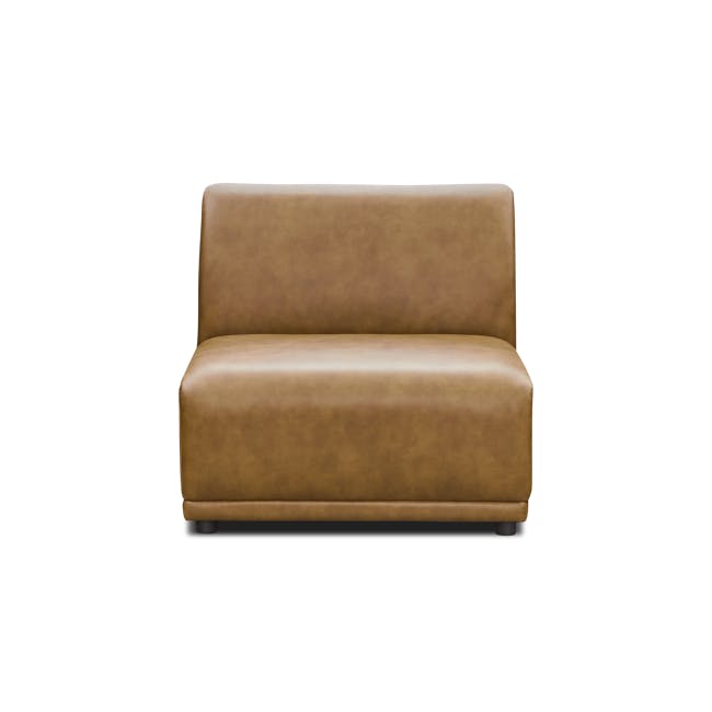 (As-is) Milan Armless Unit - Tan (Faux Leather) - 0
