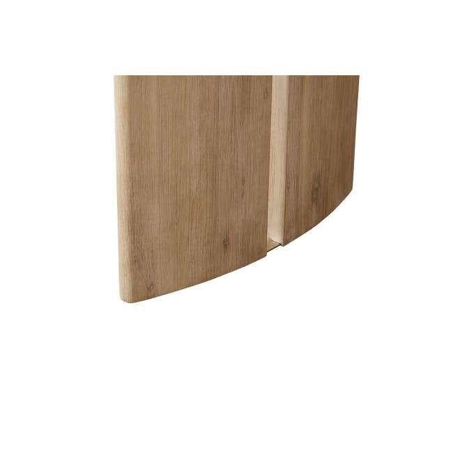 Catania Dining Table 2m with Catania Cushioned Bench 1.6m and 2 Catania Dining Chairs - 7 - Wooden panel, natural wood