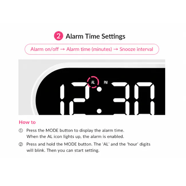 Morine LED Table Clock - 6