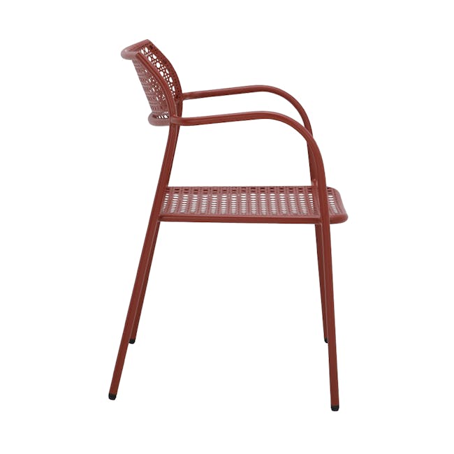 Lionel 3-Piece Outdoor Armchair Set - Red - 3