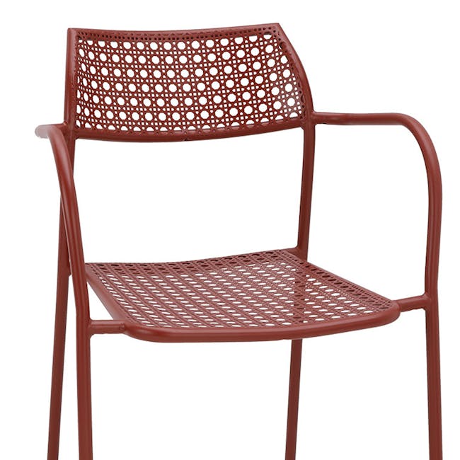 Lionel 3-Piece Outdoor Armchair Set - Red - 4