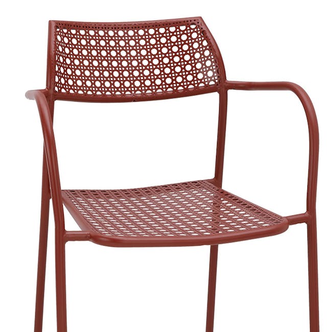 Lionel Outdoor Armchair - Red - 3