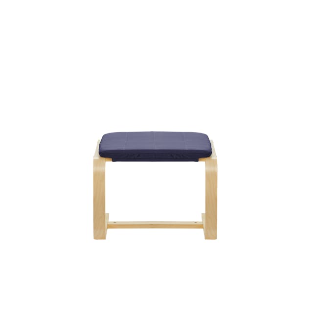Mizuki Lounge Chair with Ottoman - Cobalt Blue - 7