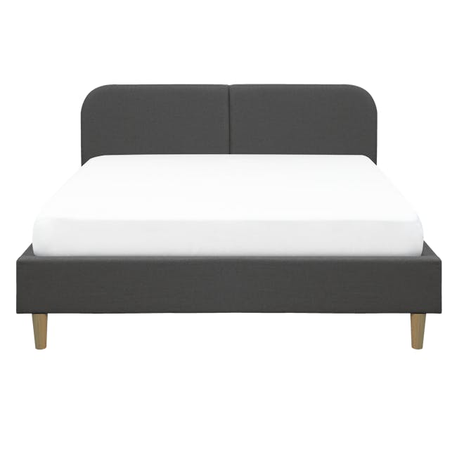 Nolan King Bed in Hailstorm with 2 Dallas Bedside Tables - 2