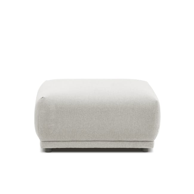 Milan 3 Seater Sofa with Ottoman - Ivory (Fabric) - 25