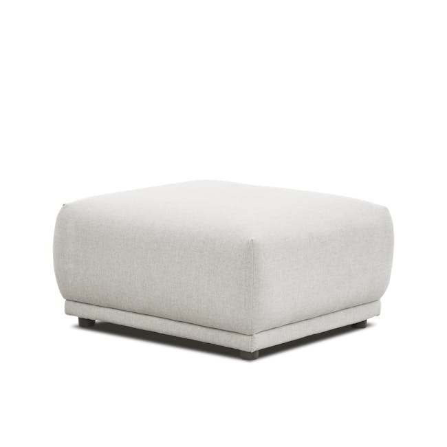 Milan 3 Seater Sofa with Ottoman - Ivory (Fabric) - 28