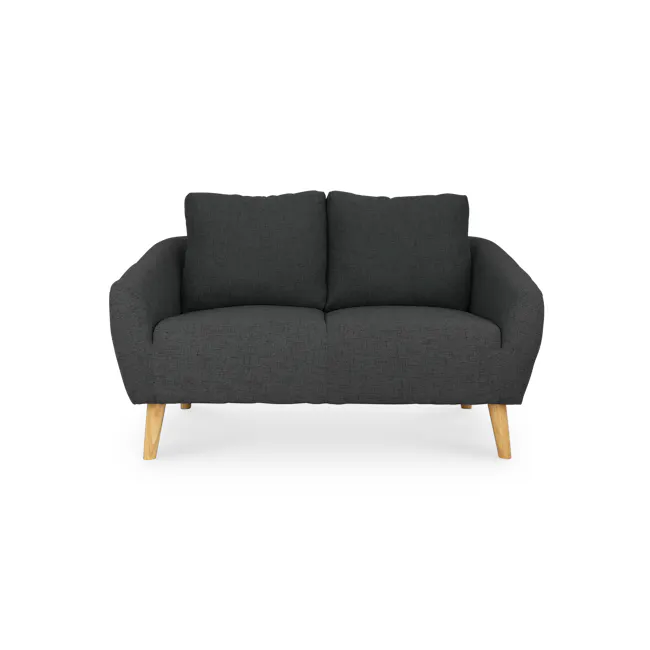 Hana 2 Seater Sofa with Hana Armchair - Charcoal - 10