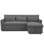 (As-is) Asher L-Shaped Storage Sofa Bed - Graphite - 1 - 0