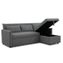 (As-is) Asher L-Shaped Storage Sofa Bed - Graphite - 1 - 15