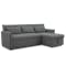 Asher L-Shaped Storage Sofa Bed - Graphite - 4