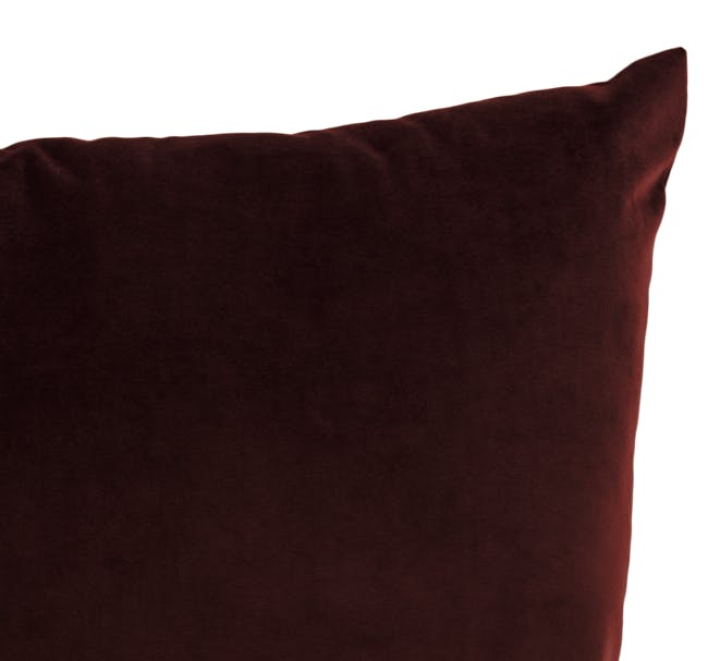 Alyssa Velvet Lumbar Cushion Cover - Burgundy - 5