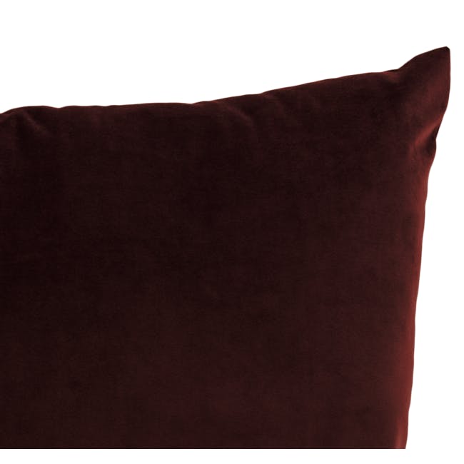 Alyssa Velvet Lumbar Cushion Cover - Burgundy - 5