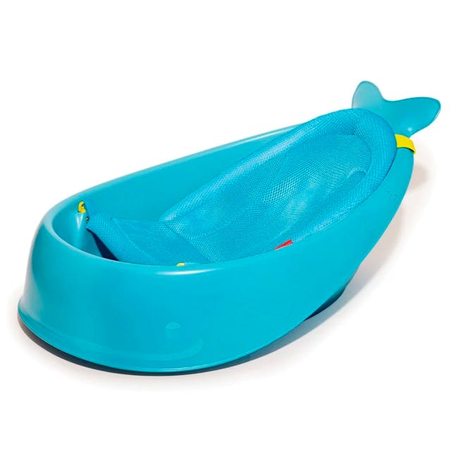Skip Hop Moby Smart Sling 3 Stage Bath - Blue - 1 - Turquoise, ergonomic, padded, child-friendly, modern design, breathable