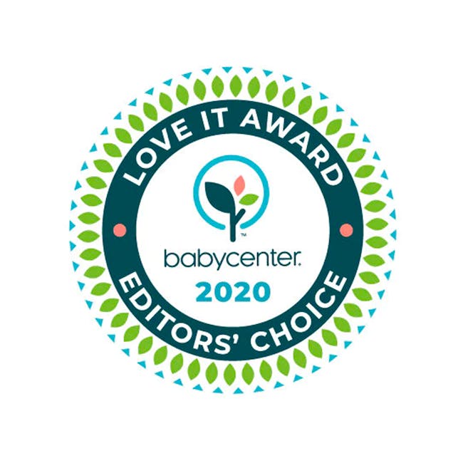 Skip Hop Moby Smart Sling 3 Stage Bath - Blue - 10 - Babycenter's "LOVE IT AWARD" badge, Babycenter's "Editors' Choice"