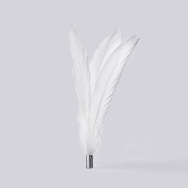 Pidan Extended Cat Teaser - Grey - 4 - Feather, white, elegant, minimalist, modern, artistic, decorative, whimsical