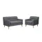 Damien 2 Seater Sofa with Damien Armchair - Dark Grey (Scratch Resistant Fabric)