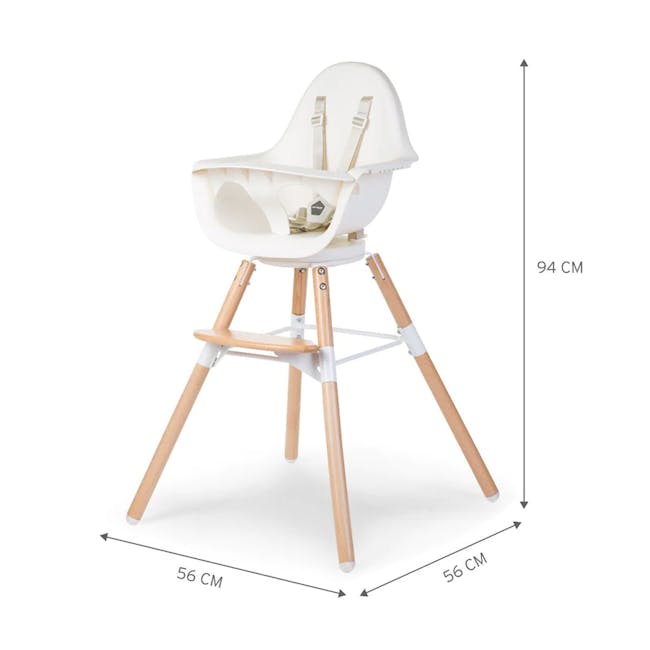 Childhome Evolu One.80° High Chair - Natural White - 7