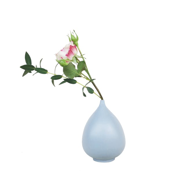 Nordic Matte Vase Water Drop - Blue Grey - 0