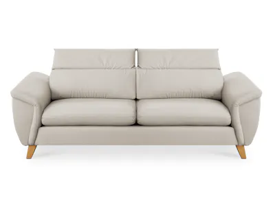 Jordyn 3 Seater Sofa with Adjustable Headrest - Light Grey (Pet Friendly)