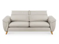 Jordyn 3 Seater Sofa with Adjustable Headrest - Light Grey (Pet Friendly)