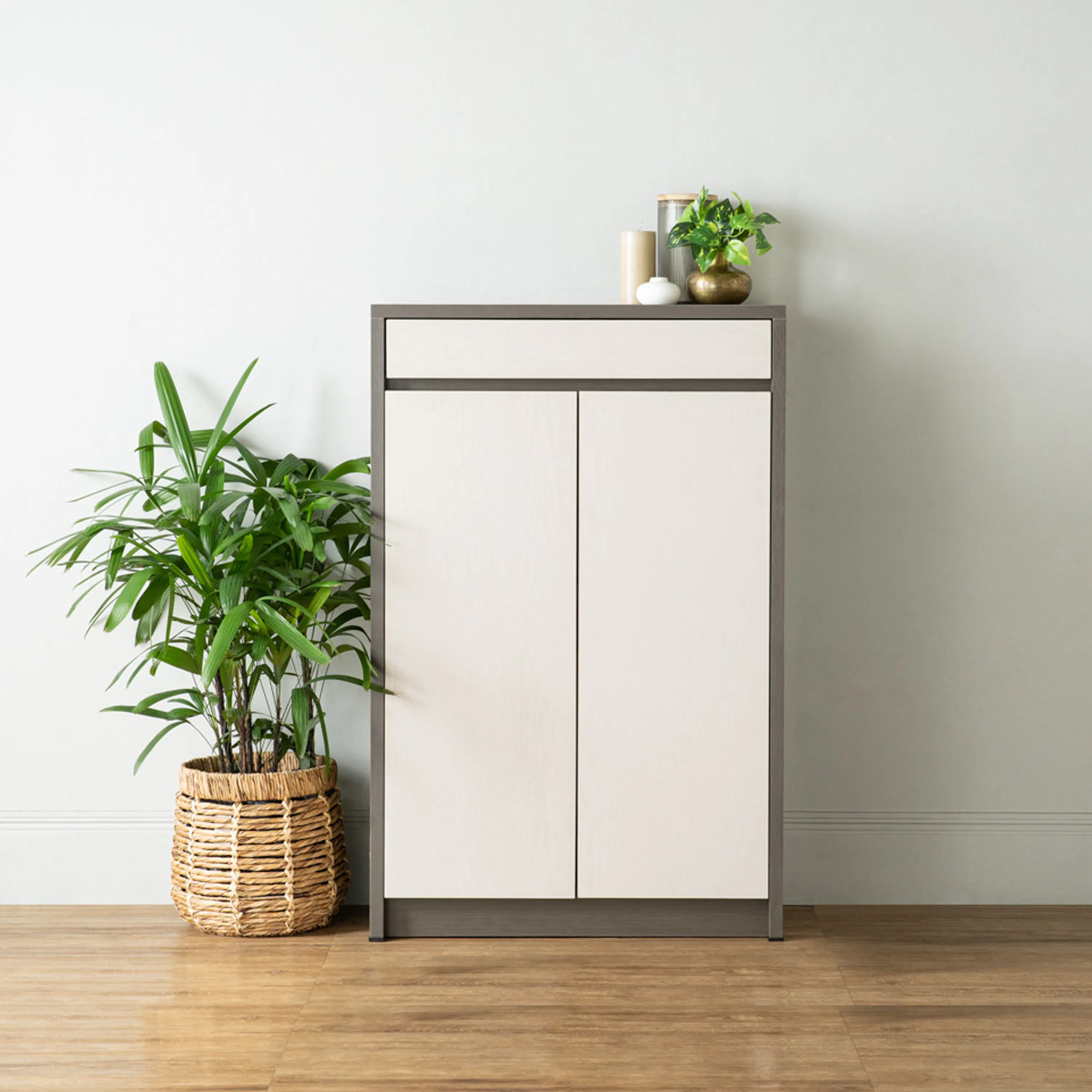 Harvey 2 Door Shoe Cabinet - Grey - 11