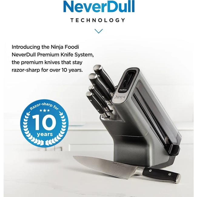 Ninja Foodi NeverDull Premium 5Pc Knife Block Set with Sharpener - 8