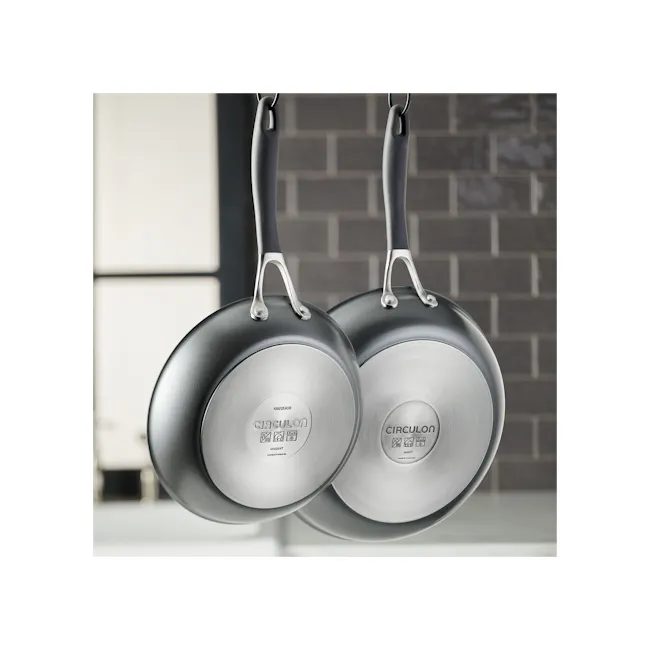Circulon ScratchDefense A1 Frypan Twin Pack Set - 10 - Dual-pan stainless steel cookware set, Circular shape with ergonomic