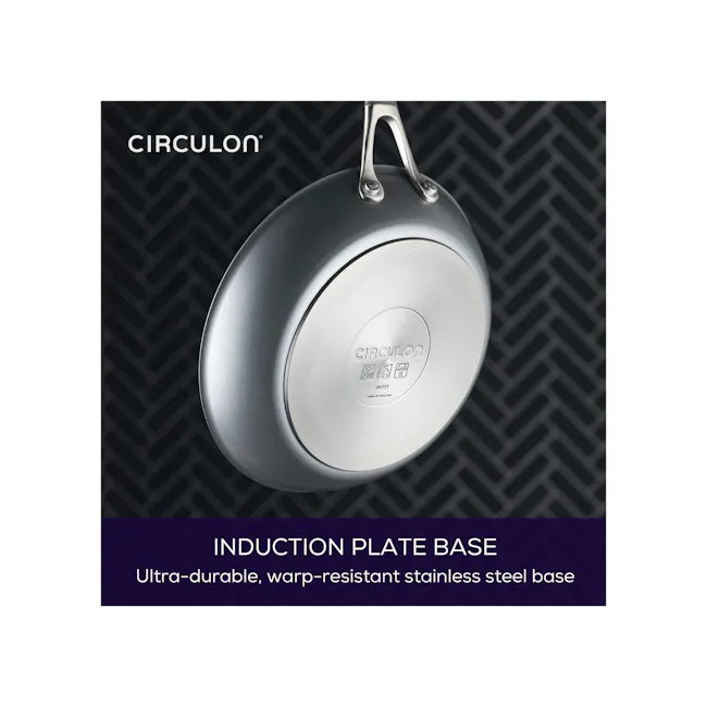 Circulon ScratchDefense A1 Frypan Twin Pack Set - 5 - Circulon induction plate base, ultra-durable, warp-resistant stainless