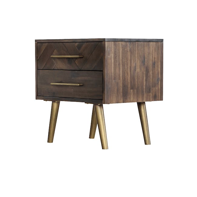 Cadencia Twin Drawer Bedside Table - 0