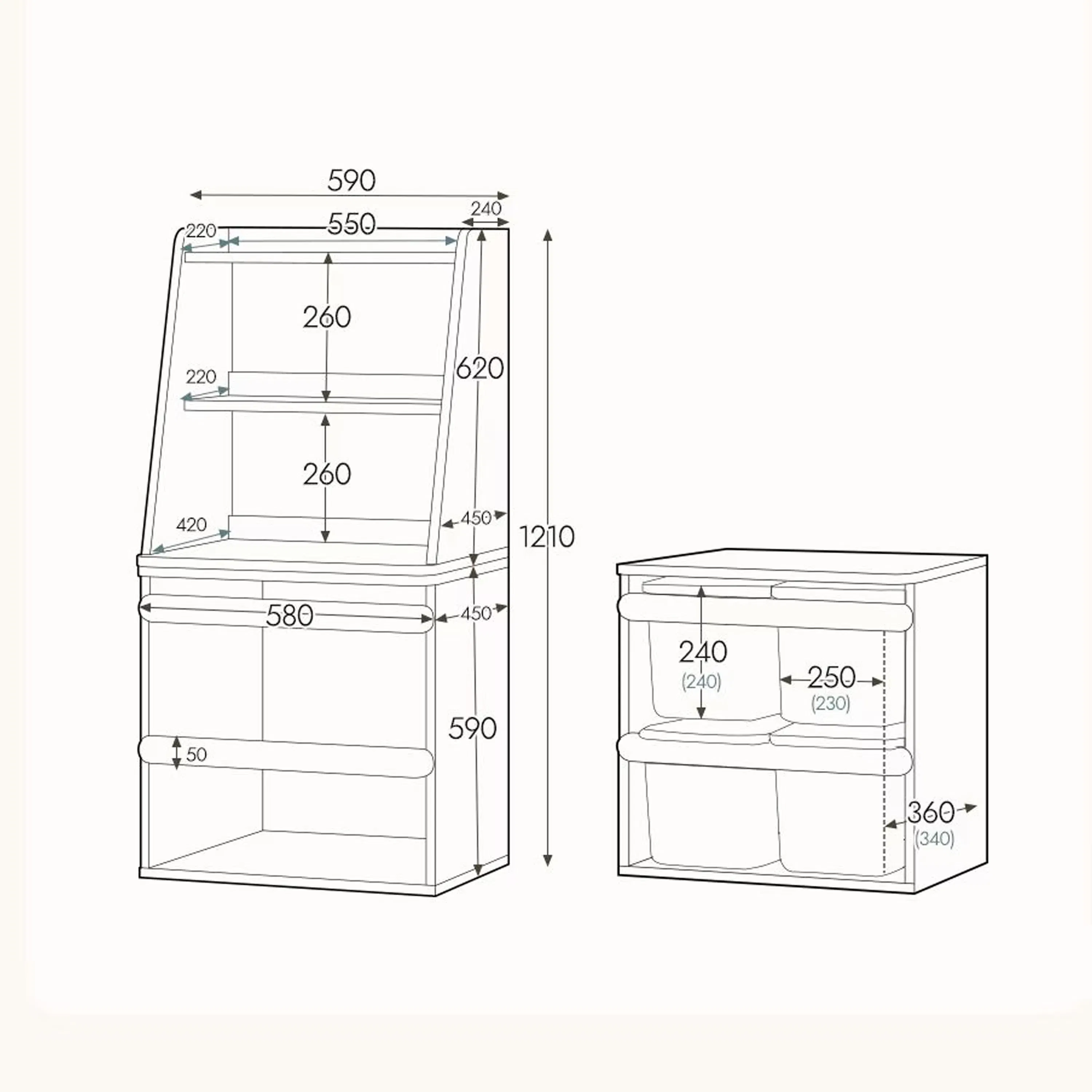 (As-is) Tommie Kids Storage Organiser Shelf - 16