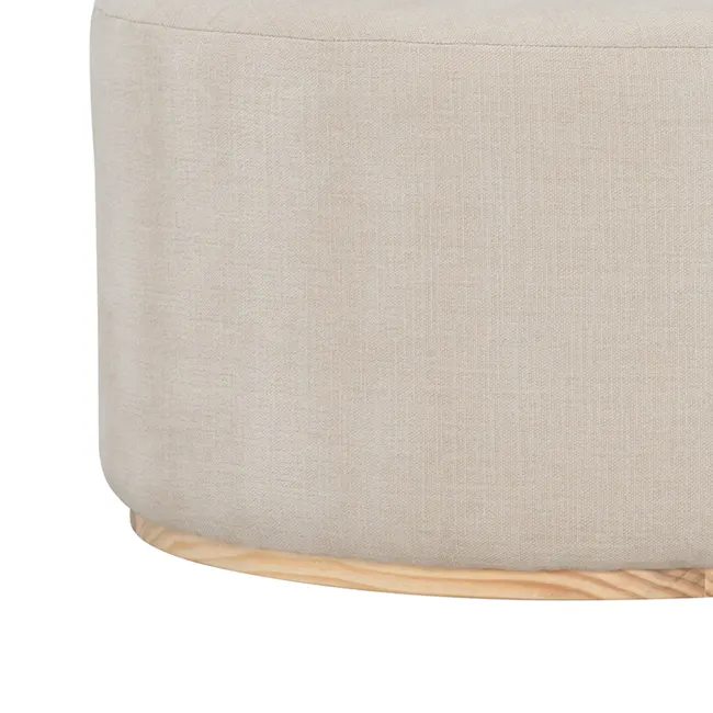Kenji Large Pouf - Cream - 3