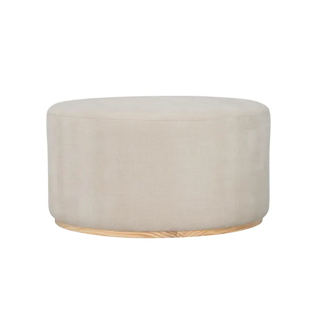 Kenji Large Pouf - Cream - 1