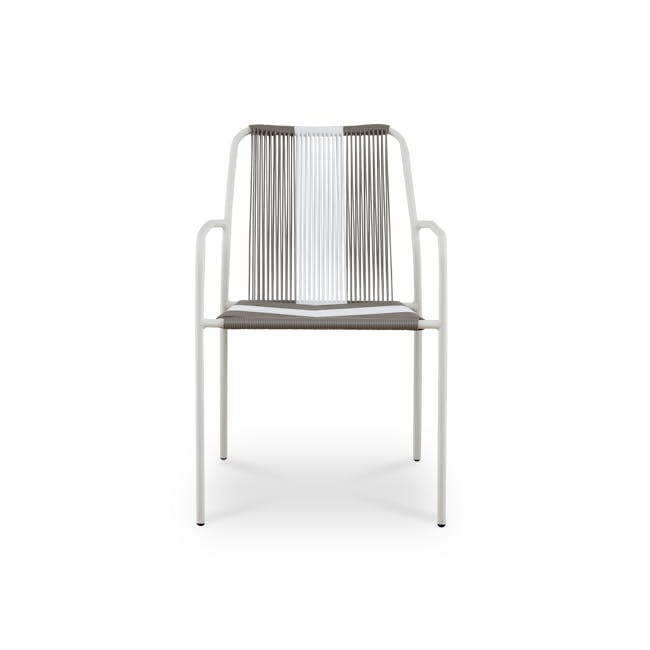 Kashton 3-Piece Outdoor Armchair Set with Acapulco Coffee Table - White, Grey - 2