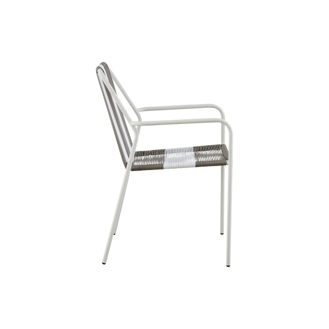 Kashton 3-Piece Outdoor Armchair Set with Acapulco Coffee Table - White, Grey - 3