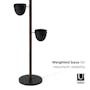 Floristand Planter - Black, Walnut - 5