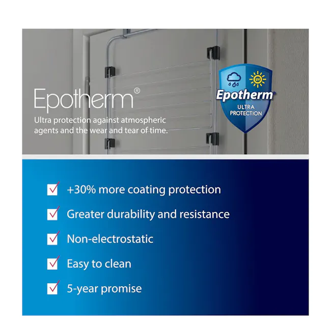 Metaltex Gale 3 Tier Laundry Dryer Holder - Silver - 4 - Ultra protection, atmospheric agents, wear and tear, coating