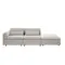 Liam 4 Seater Extended Sofa - Ivory (Fabric)