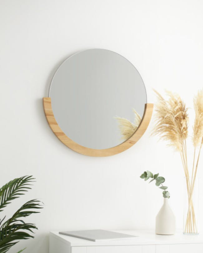 Mira Round Mirror 53 cm - Natural - 1